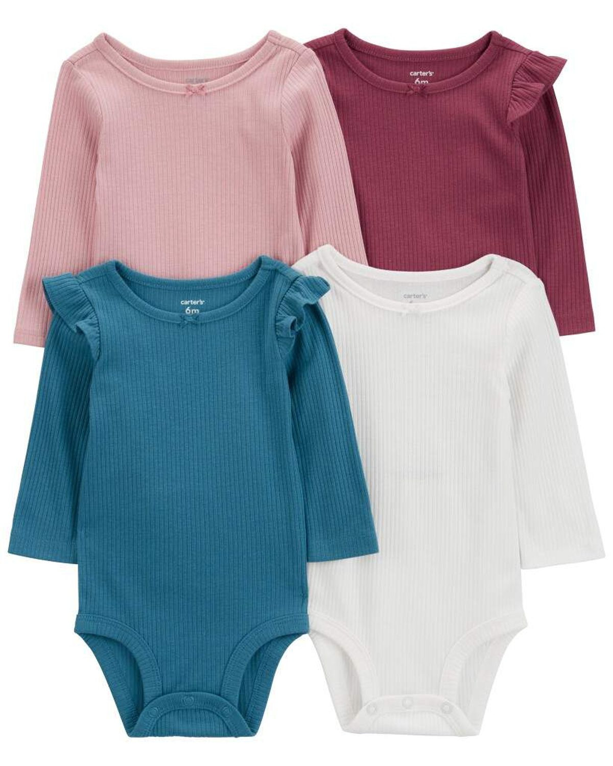 Multi Baby 4-Pack Long-Sleeve Bodysuits | carters.com | Carter's
