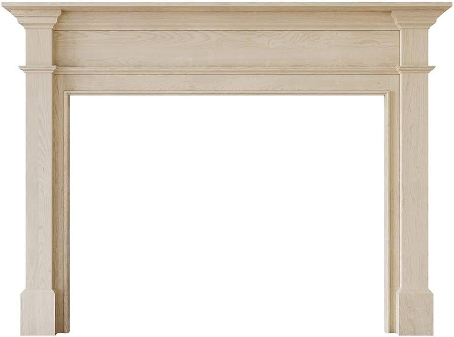 Modern Ember Lakeport Traditional Wood Fireplace Mantel Surround Kit, Unfinished with 48 Inch Ope... | Amazon (US)