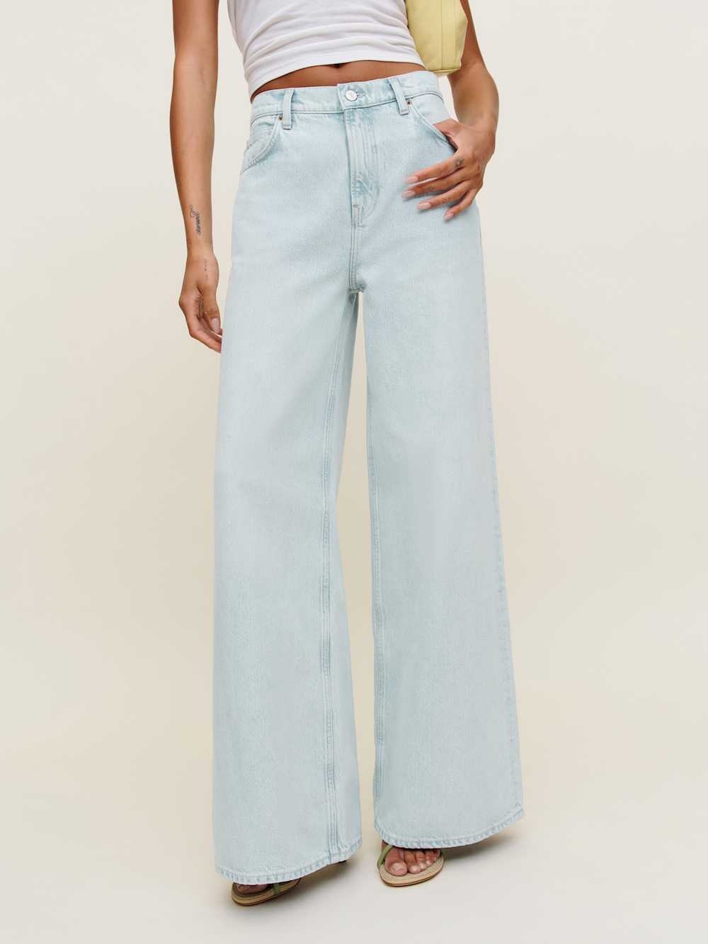 Eden Mid Rise Wide Leg Jeans | Reformation (Global)