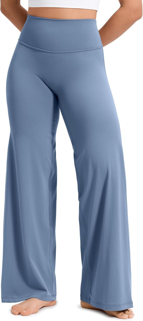 CRZ YOGA Softretch No Front Seam Wide Leg Pants 28''/ 30''/ 32" for Women - High Waist Yoga Loung... | Amazon (US)
