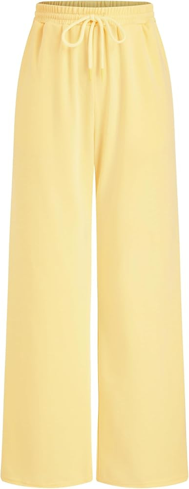 CIDER Women’s Wide Leg Sweatpants Baggy Drawstring High Waisted Joggers Lounge Sweat Pants with... | Amazon (US)