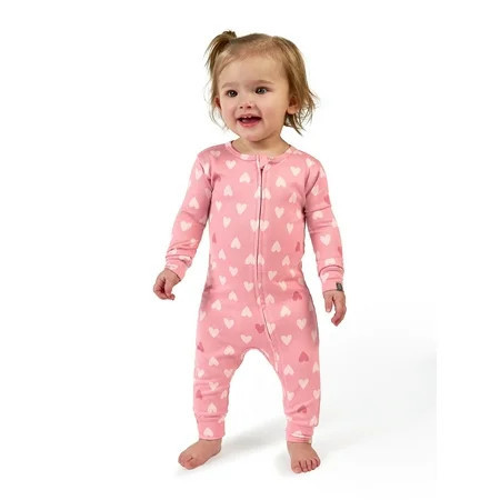Modern Moments by Gerber Toddler Valentine´s Day One-Piece Pajama, Sizes 12M-5T | Walmart (US)
