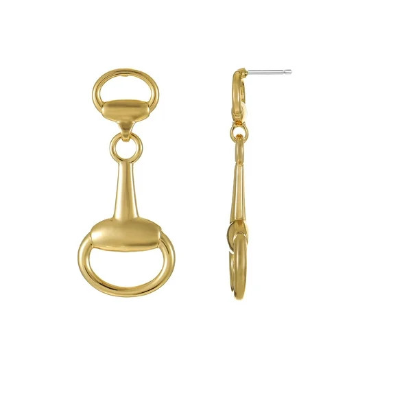 Time and Tru Goldtone Horse Bit Earrings, 1 Pair | Walmart (US)