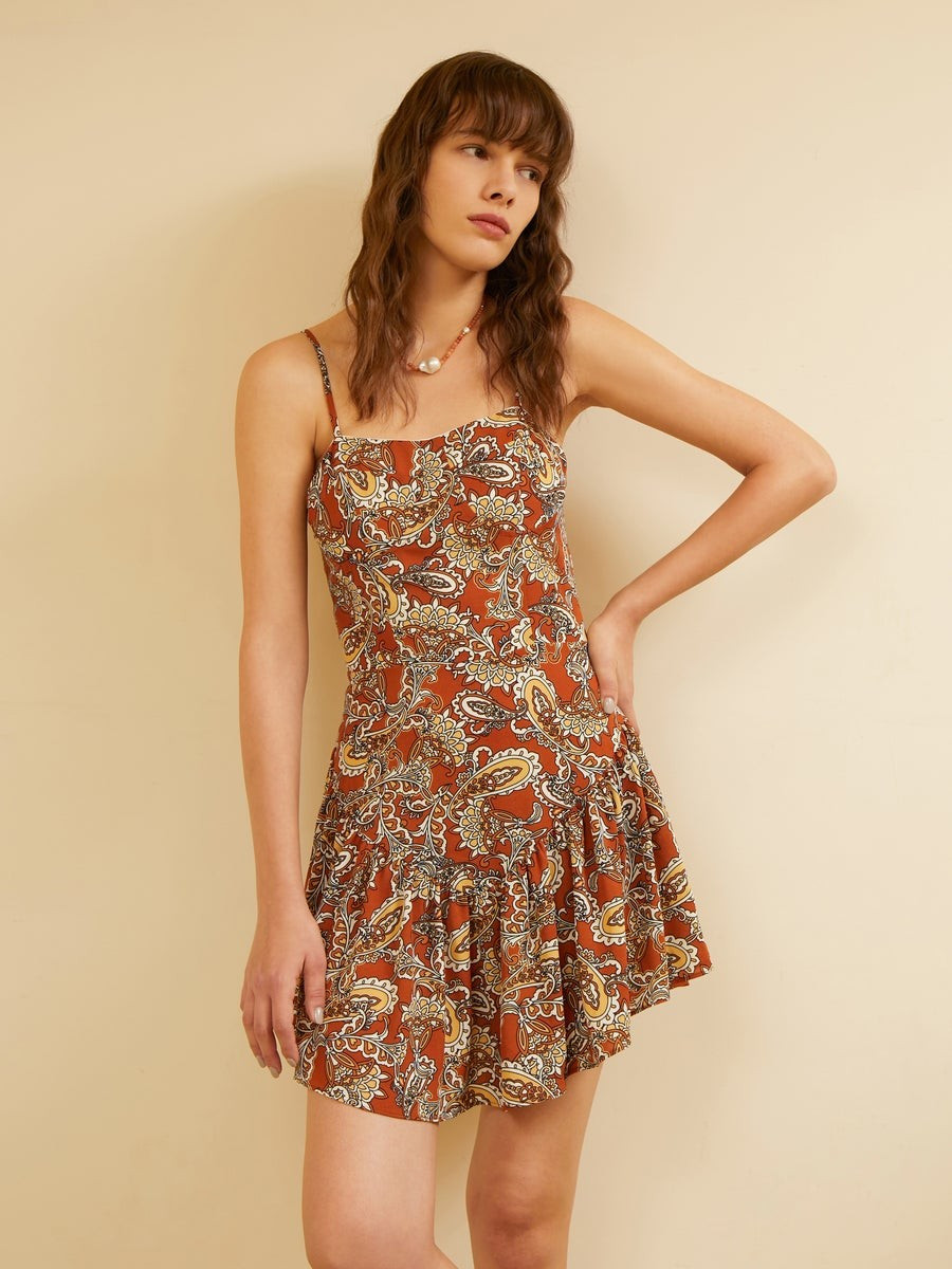 Autumn Paisley Mini Dress | Cider