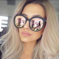 Sunglasses Women Luxury Brand Sunglasses Round Couple Pink Women 2017 Driving | Bonanza (Global)