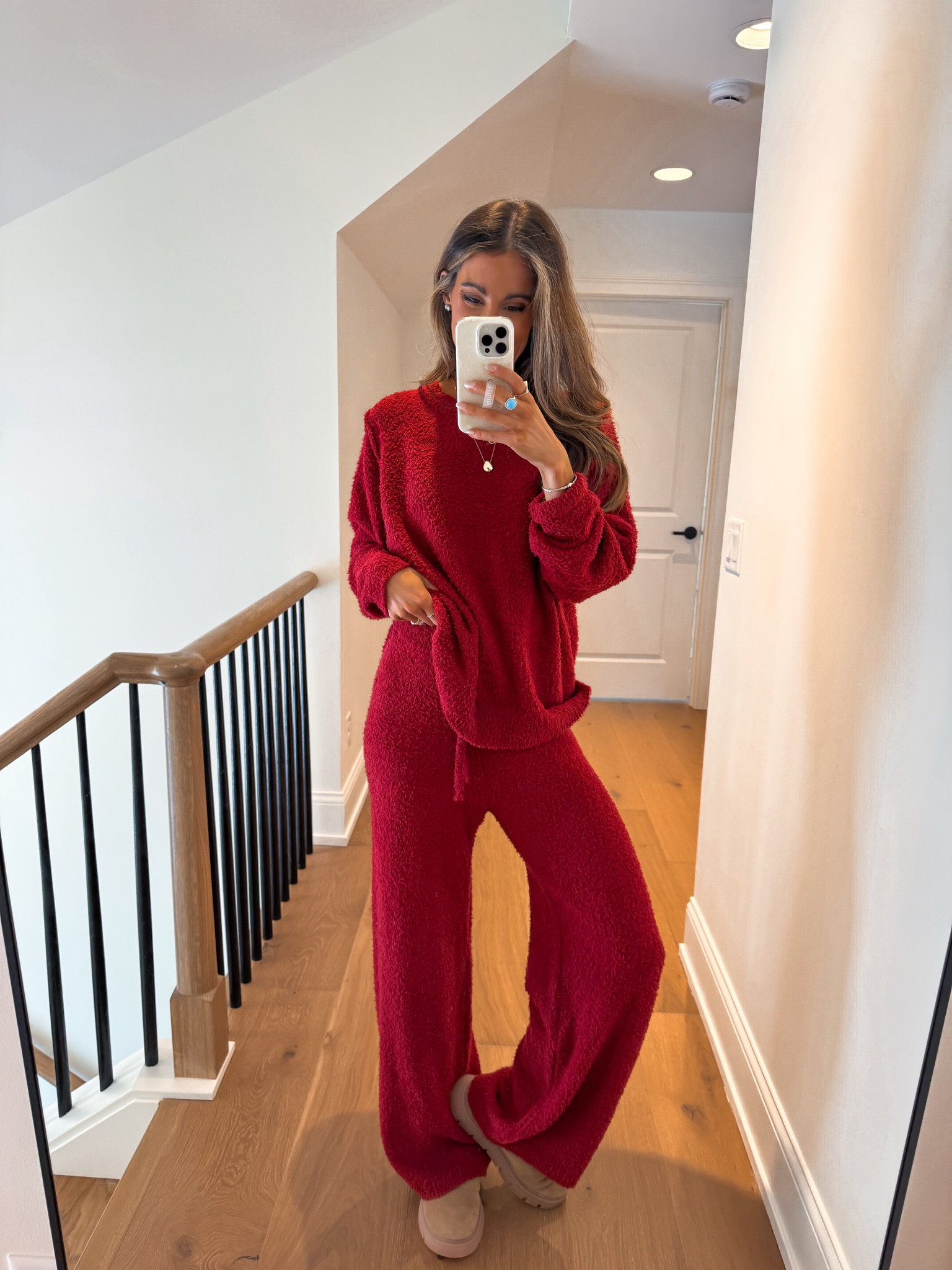 Wearing a small fuzzy two piece set 

#LTKFindsUnder50 #LTKHoliday #LTKGiftGuide