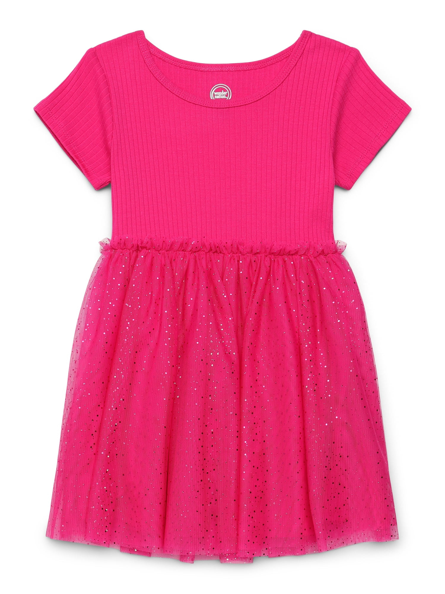 Wonder Nation Girls Tutu Dress with Short Sleeves, Sizes 4-18 & Plus | Walmart (US)