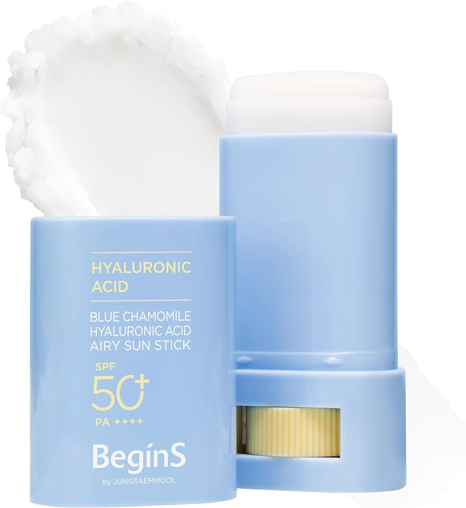 BeginS Hyaluronic Acid Airy Sun Stick | SPF 50+, Lightweight Sunscreen | Amazon (US)