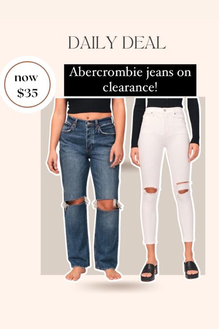 Abercrombie jeans, white jeans, dad jeans, straight leg jeans, denim sale

#LTKSeasonal #LTKsalealert #LTKunder50