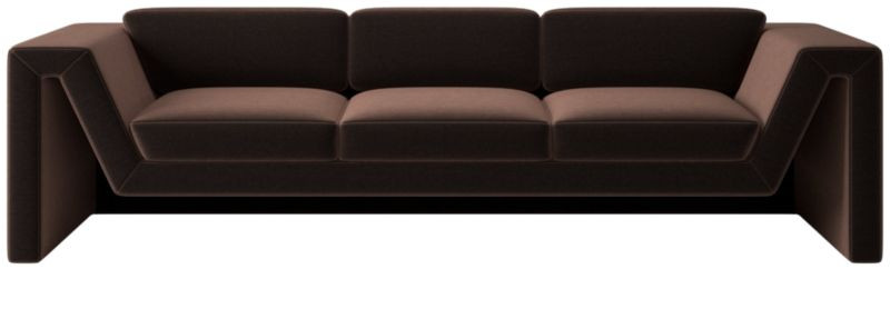 Perimeter Grey Faux Mohair Sofa + Reviews | CB2 | CB2