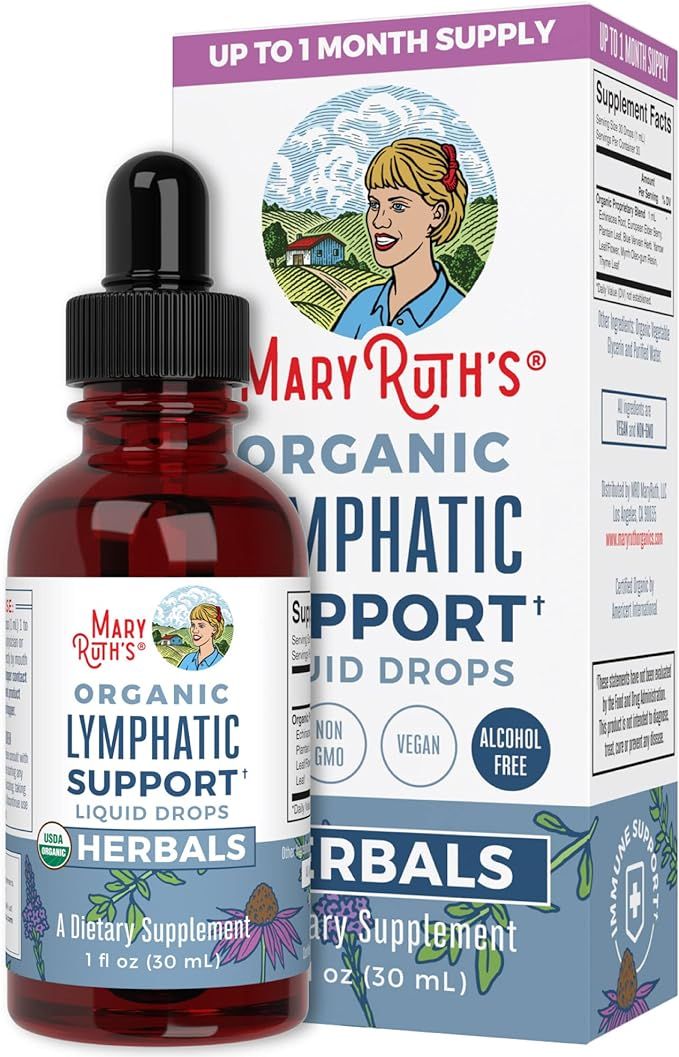 Lymphatic Drainage | Lymphatic Support Drops | USDA Organic Lymphatic Cleanse with Echinacea & El... | Amazon (US)