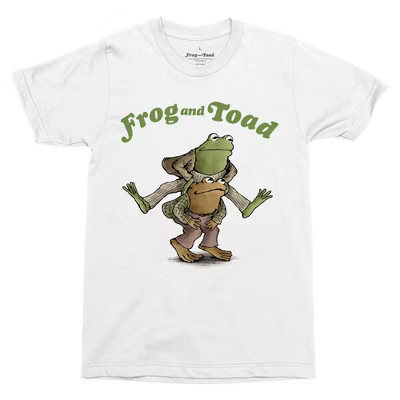 Men's Frog and Toad Piggy Back Graphic T-Shirt - White S | Target