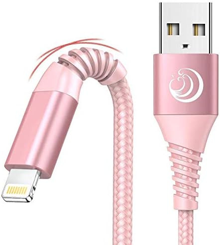 iPhone Charger 6ft 2Pack Aioneus Mfi Certified Lightning Cable Fast Charging Nylon Braided Phone Cha | Amazon (US)