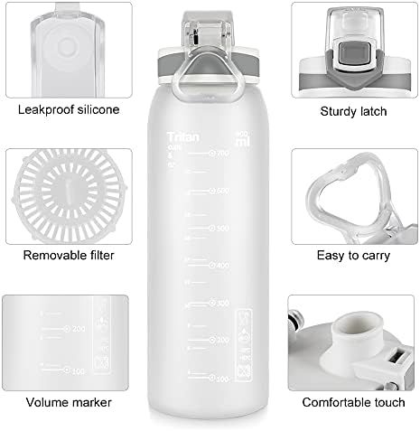 Opard 30oz Sports Water Bottle with Leak Proof Flip Top Lid BPA Free Tritan Reusable Plastic for Gym | Amazon (US)