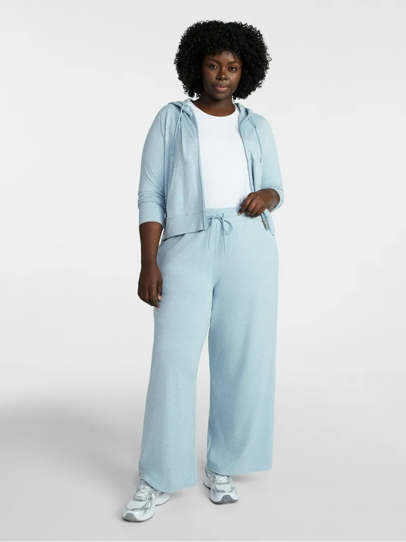 Athletic Works Women's and Women's Plus ButterCore Lightweight Wide Leg Pants, Sizes XS-4X | Walmart (US)