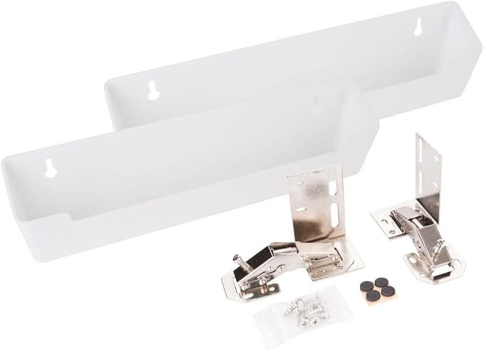 Hardware Resources 11-11/16" Plastic Tipout 2 Shallow Tray Set, White | Amazon (US)