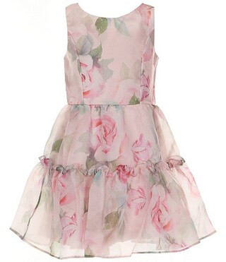 Rare Editions Big Girls Sleeveless Floral Printed Organza Fit-And-Flare Dress | Dillard's | Dillard's