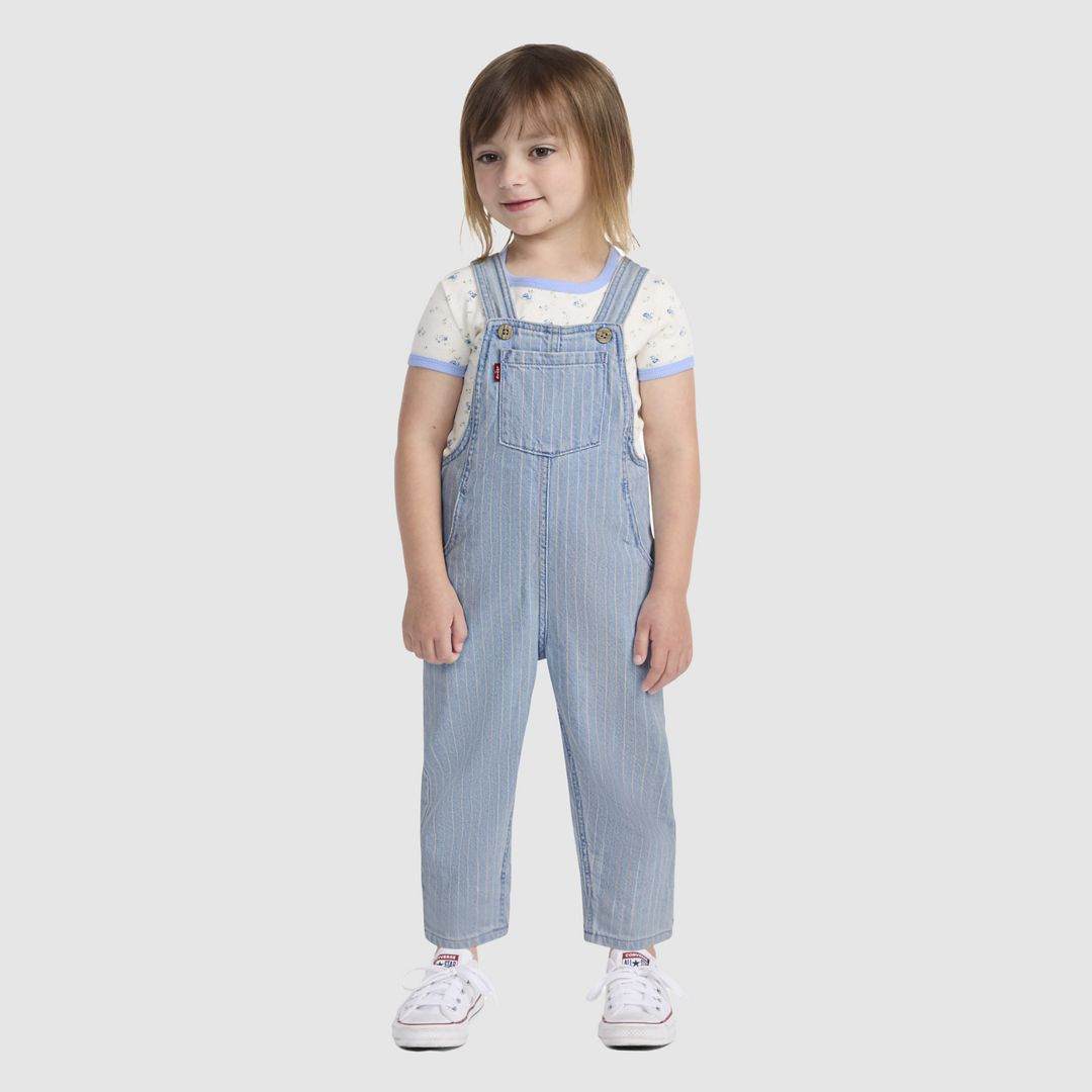 Levi's Denim Rainbow Stripe Overalls Toddler 2T-4T - Girls 2T | Levi's US