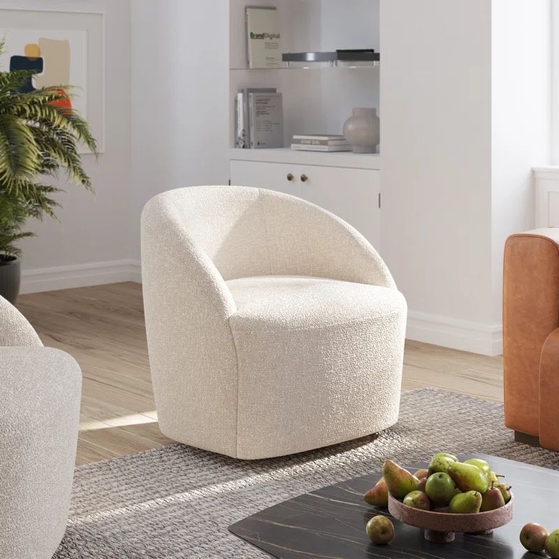 Marlena Upholstered Swivel Barrel Chair | Wayfair North America