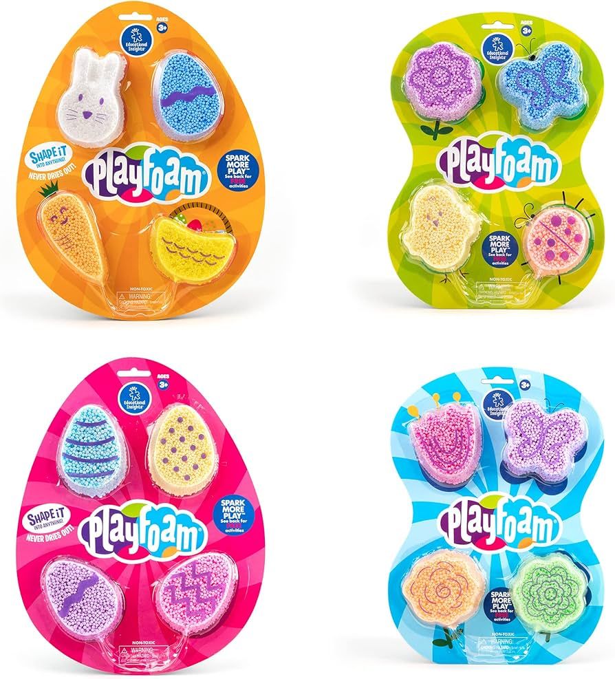 Educational Insights Playfoam Easter & Spring Set of Four 4-Packs, Easter Basket Stuffer, Gift fo... | Amazon (US)