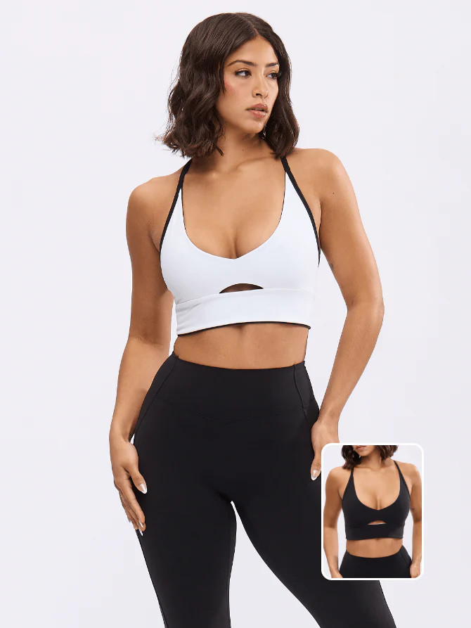 Reversible Nubre Crop - Onyx Black and White XXXL | Buffbunny