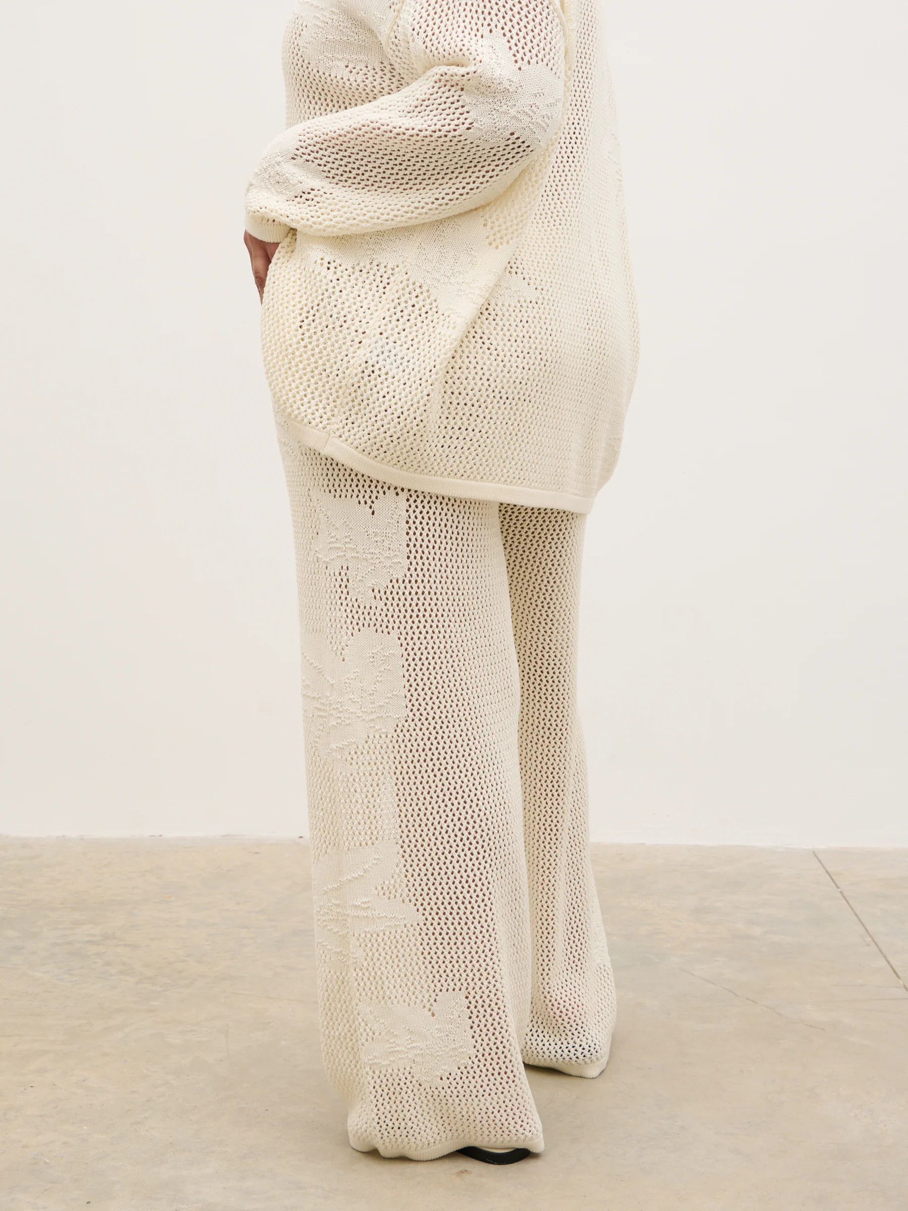 Mireille Knit Wide Leg Trousers Curve | Pretty Lavish (UK)