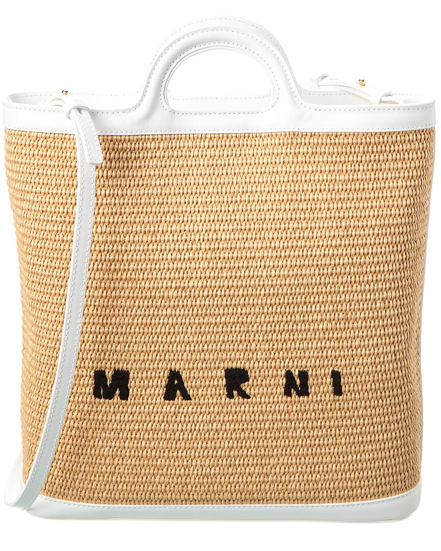 Marni Tropicalia Leather-Trim Tote | Shop Simon