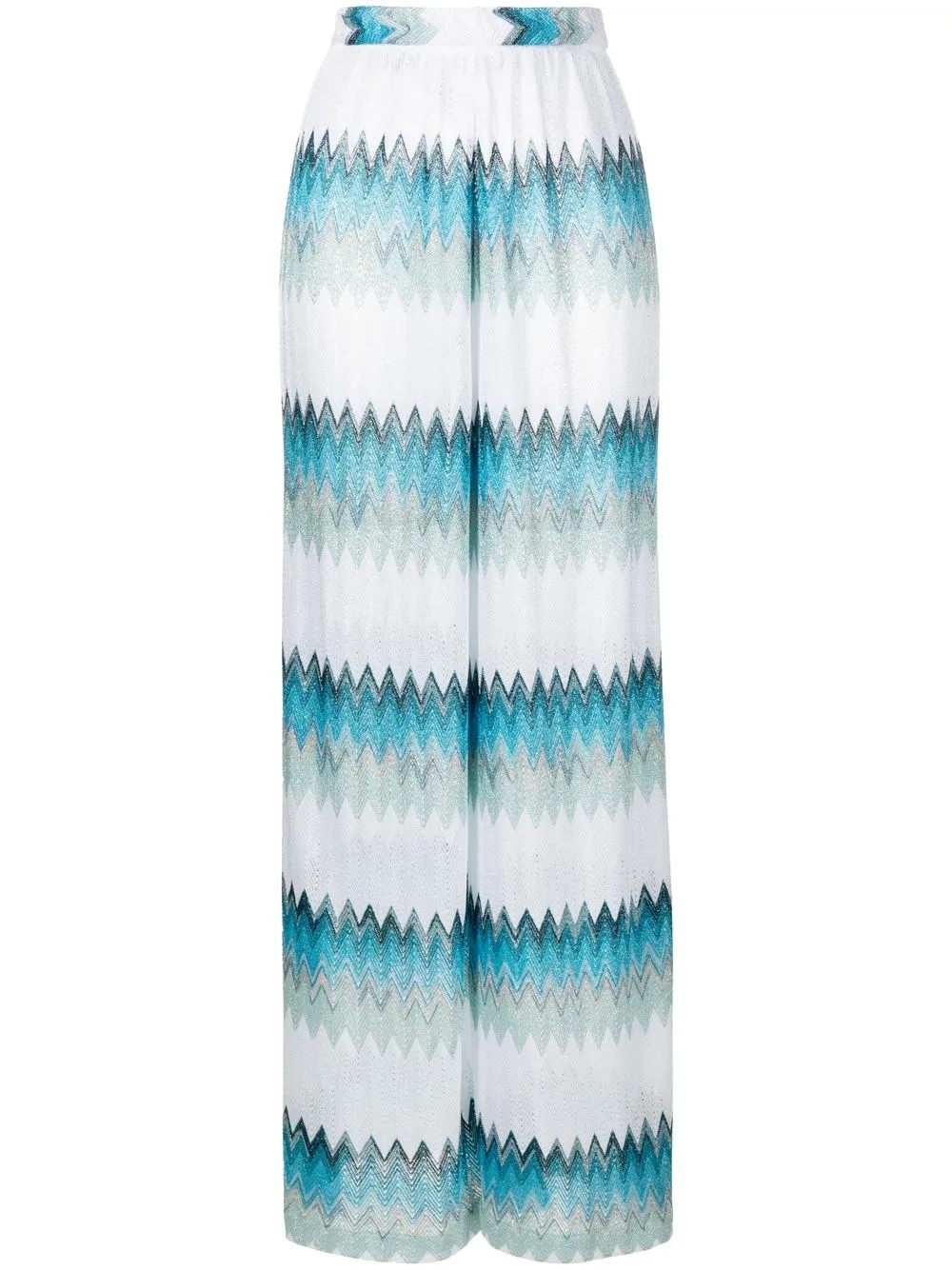 Pantaloni a vita alta con motivo a zig zag | Farfetch Global