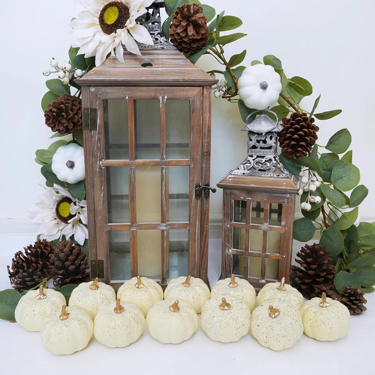 12 Pcs Small Artificial Pumpkins Decorative Pumpkins Foam Pumpkins For Fall Harvest Wedding Baby ... | Wayfair North America