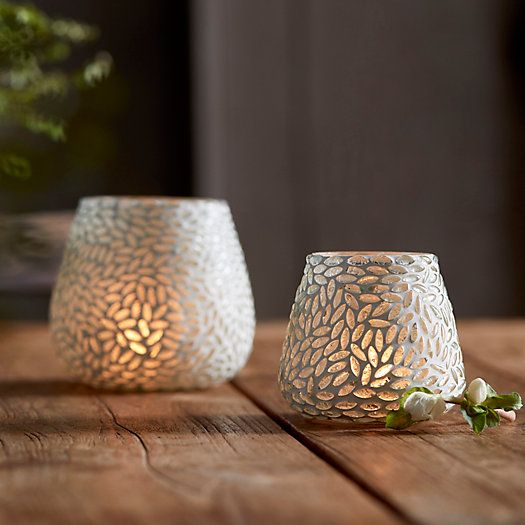 Mosaic Tealight Holders, Set of 2 | Terrain