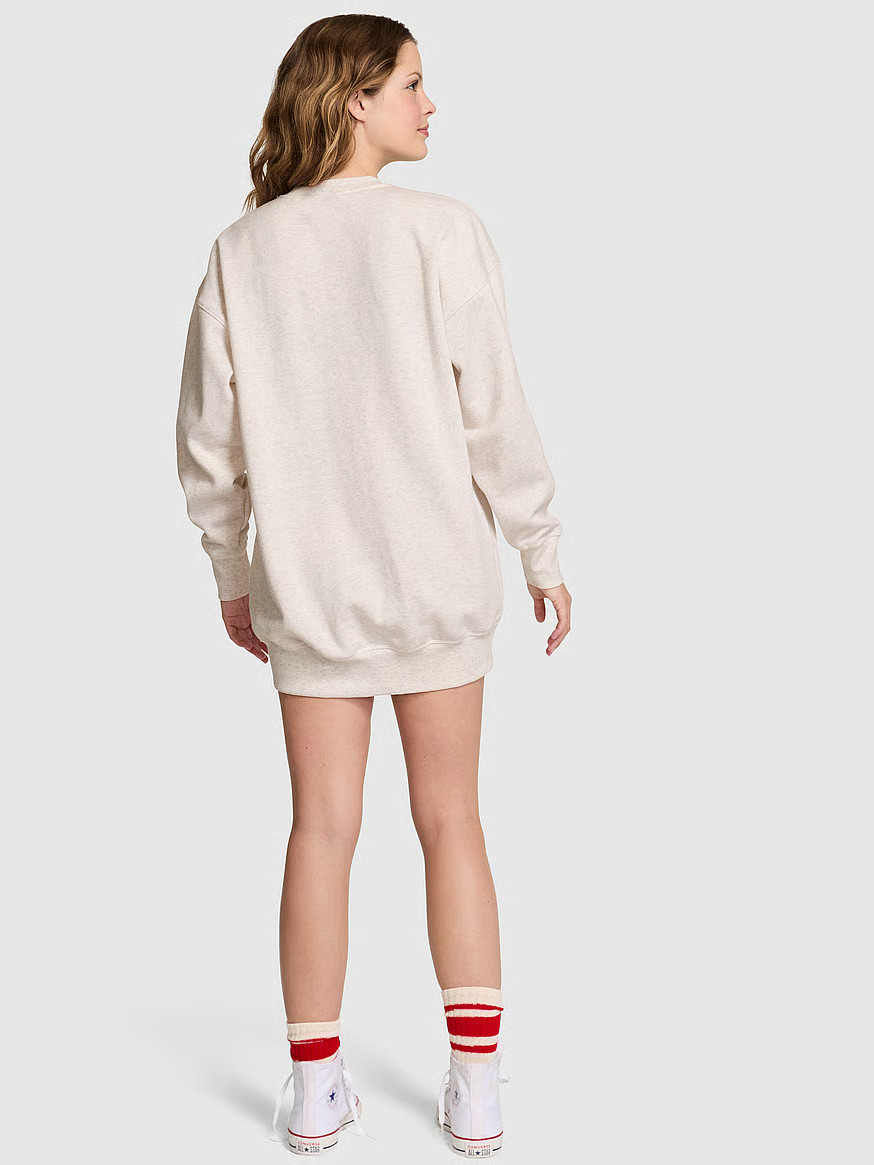 Buy PINK x LoveShackFancy Crewneck Dress, Snow Heather - Order Dresses online - PINK US | Victoria's Secret (US / CA )