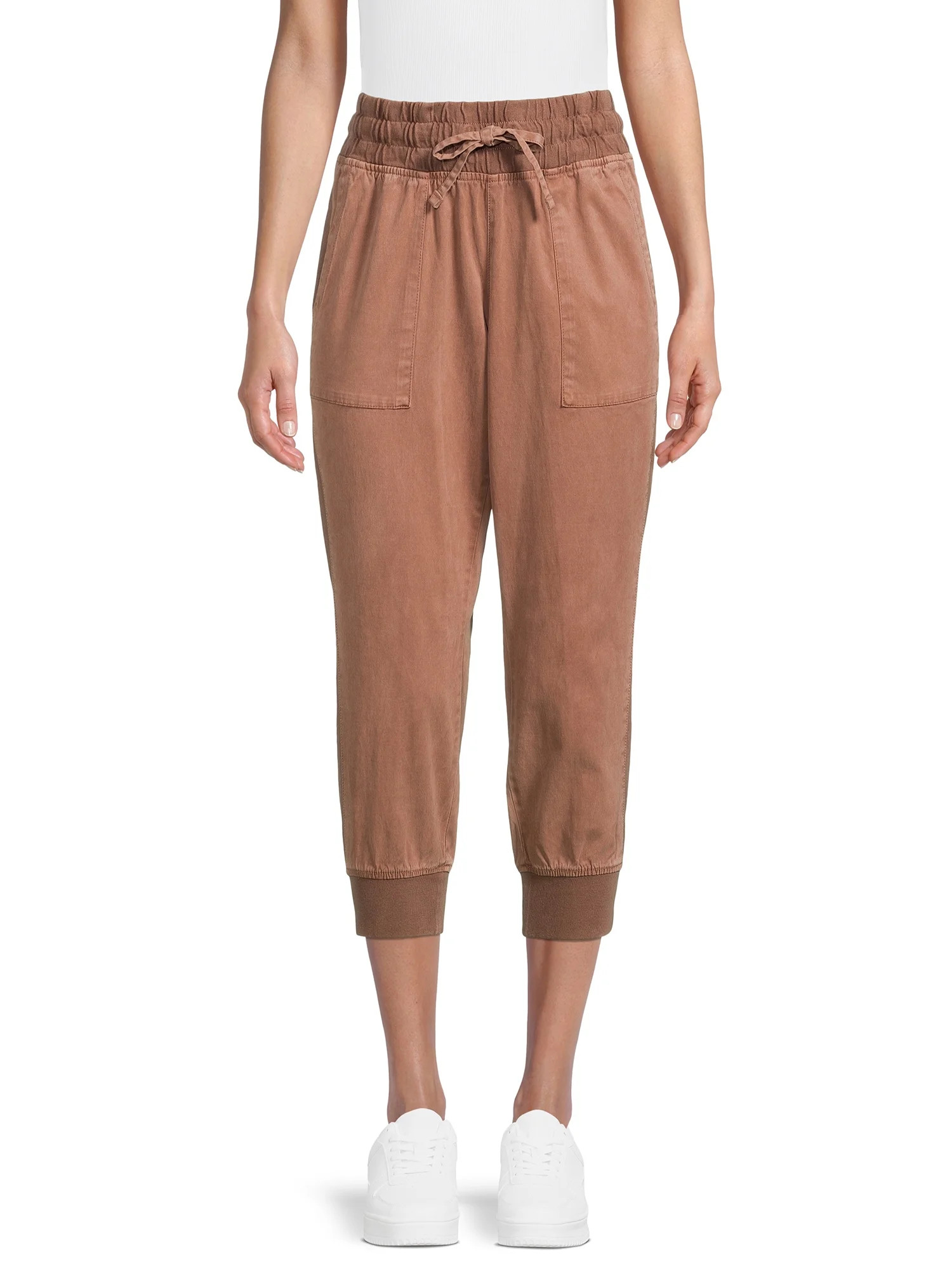 Time And Tru Women’s Relaxed Mid Rise Pull On Utility Jogger - Walmart.com | Walmart (US)