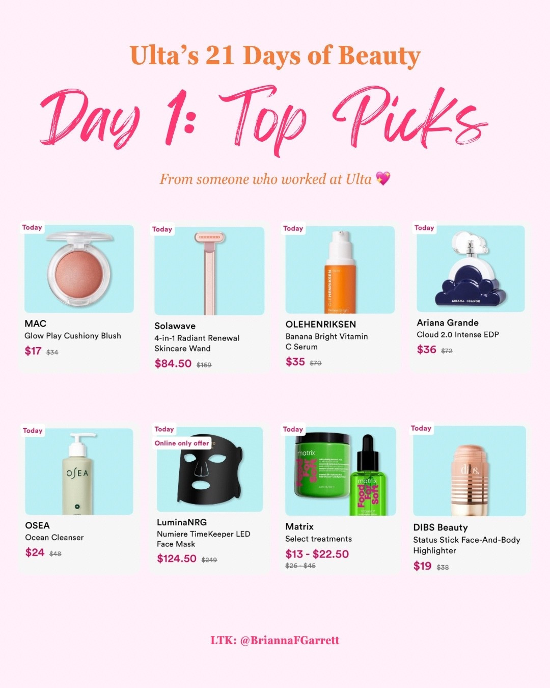 Ulta’s 21 Days of Beauty starts today and these are the deals I’d actually buy. 💕
Former Ulta employee approved 🧡
Everything from today’s sale is linked here. I’ll be sharing my picks for all 21 days.

#LTKSaleAlert #LTKSpringSale #LTKBeauty