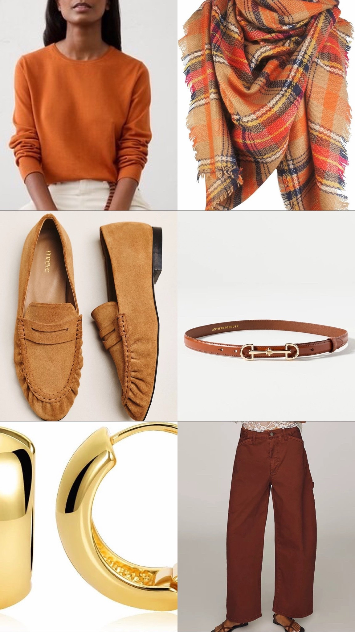 SHADES OF FALL! Pants and sweater are on sale!! Fun way to wear plaid and these loafers are the COMFIEST!!! 🍂