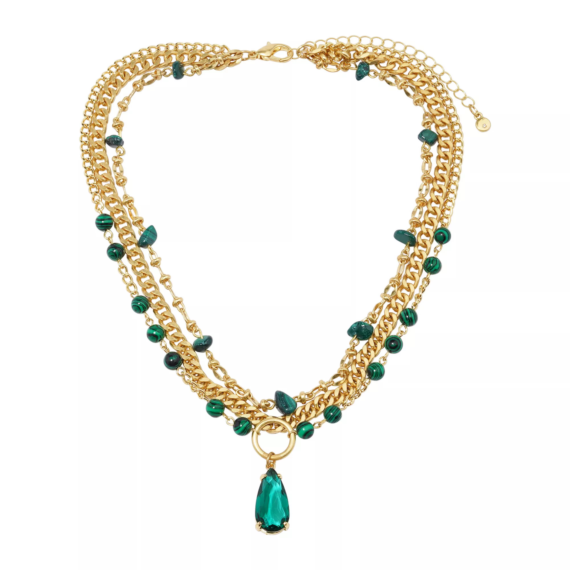 Sonoma Goods For Life® 3-Row Teardrop Pendant Necklace | Kohl's