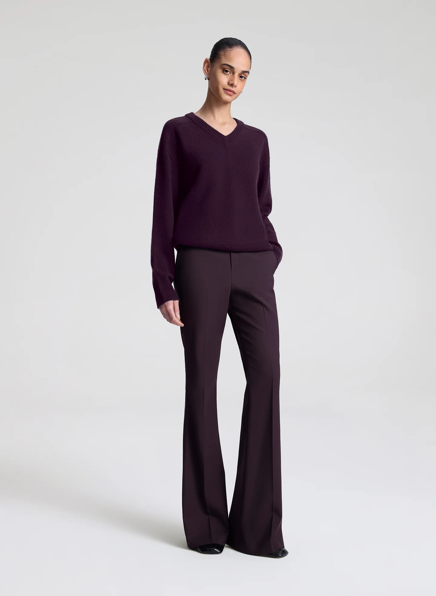 Calven Cashmere V Neck Sweater | A.L.C
