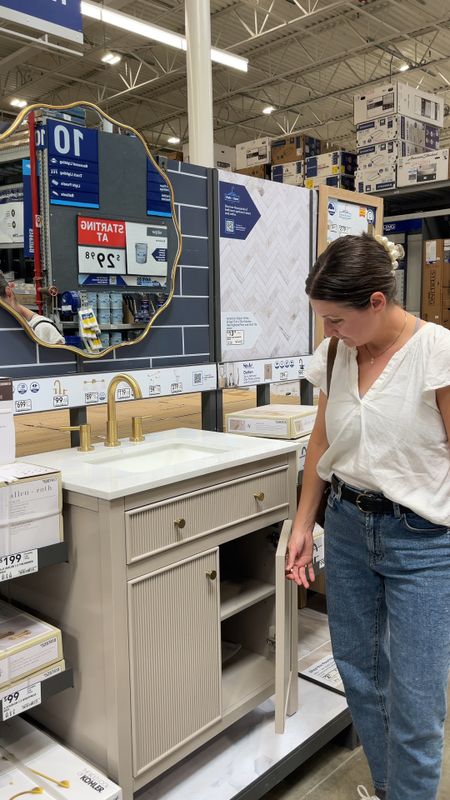 #ad Did I just find an affordable, modern organic bathroom cabinet…and it’s ON SALE?! Yup, that’s right, I’ve got some brand new Lowes deals for you and we’re starting with a bathroom vanity. 

This fluted vanity would go so well in a modern traditional or transitional bathroom and it’s currently $300 off at the @loweshomeimprovement SpringFest Sale. If you’re doing a bathroom remodel or bathroom renovation, this viral vanity can help you decorate on a budget. Bonus: it comes in greige and white, and a variety of sizes.

The sale runs from April 4 - May 1, 2024, so it’s the perfect time to get your home and backyard ready for spring and summer 2024. Now go get those Lowes finds! 

#lowespartner #lowes 

#LTKhome #LTKVideo #LTKsalealert