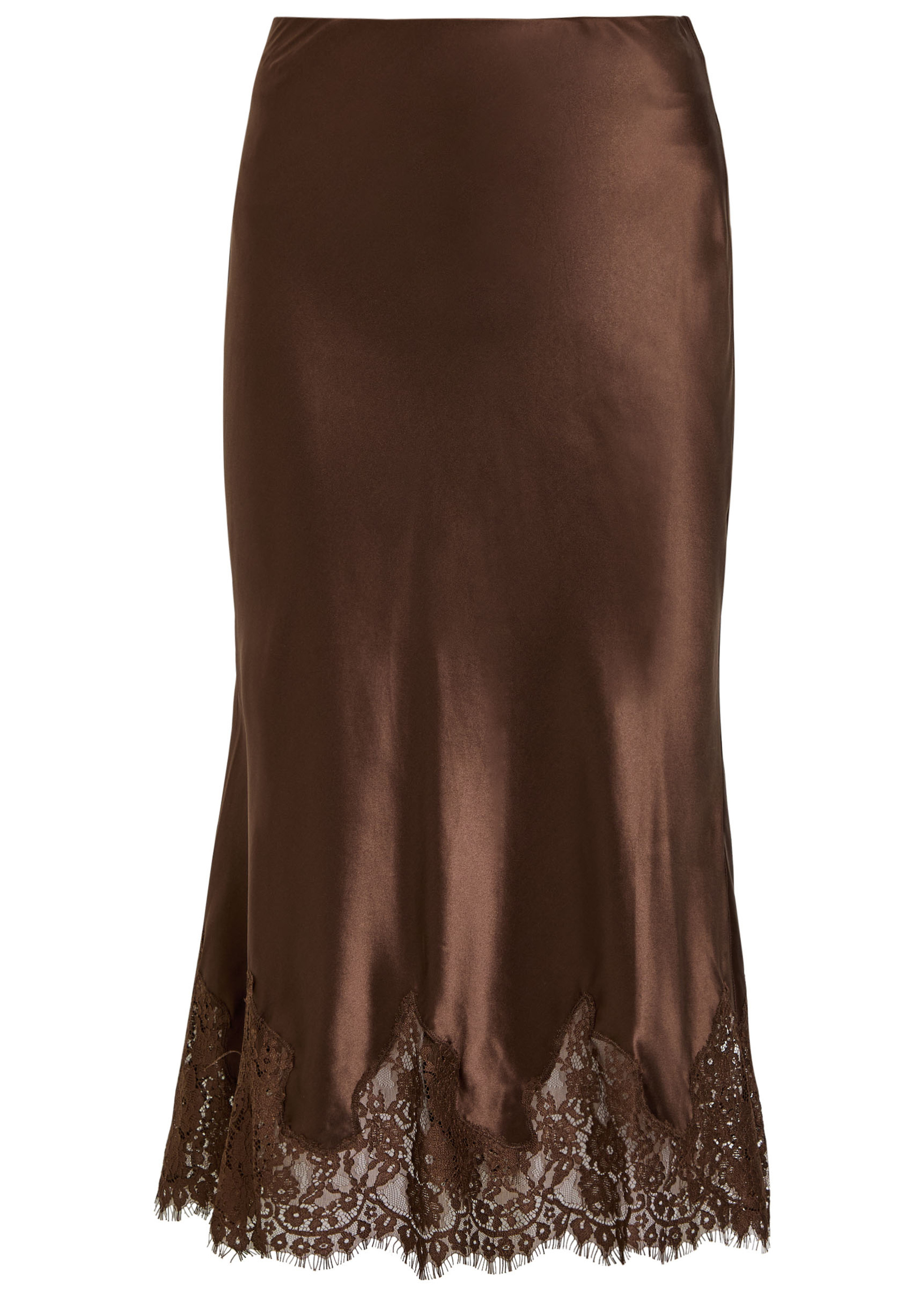 Carolina lace-trim silk skirt | Harvey Nichols