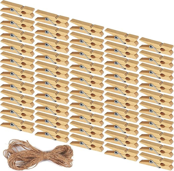 50 Pcs Mini Clothespins, 1.4 Inch Wooden Photo Clips Small Clothes Pins, Wooden Clothes Pins with... | Amazon (CA)
