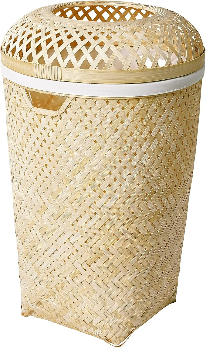 IKEA SALUDING laundry basket, 50 l, handmade bamboo | Amazon (US)