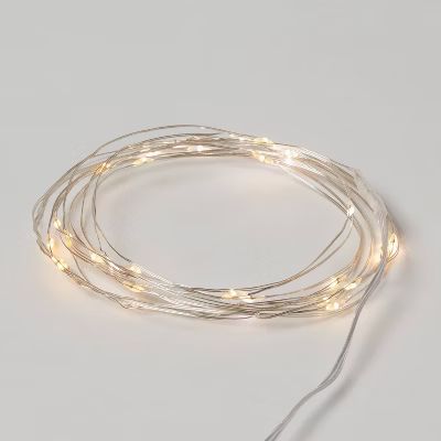 30ct LED Dewdrop Christmas Indoor Fairy String Lights White with Silver Wire - Wondershop™ | Target