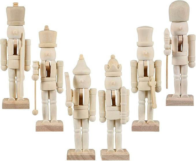 Amosfun Paint Nutcracker Christmas Kids Ornament kit Crafts to Your own Ornaments Kits- Unfinishe... | Amazon (US)