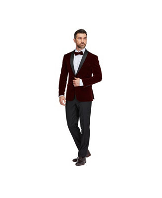 Men's Slim-Fit Velvet Shawl Lapel Tuxedo Set | Macy's