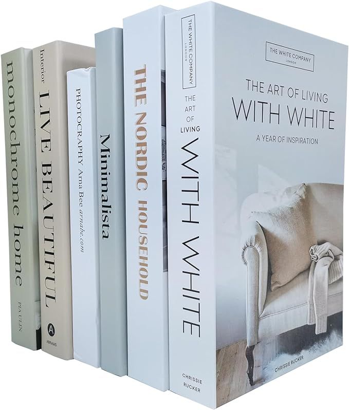 6 PCS Faux Books for Decoration,Designer Luxury Modern Fake Decorative Books for Home Bookshelf D... | Amazon (US)