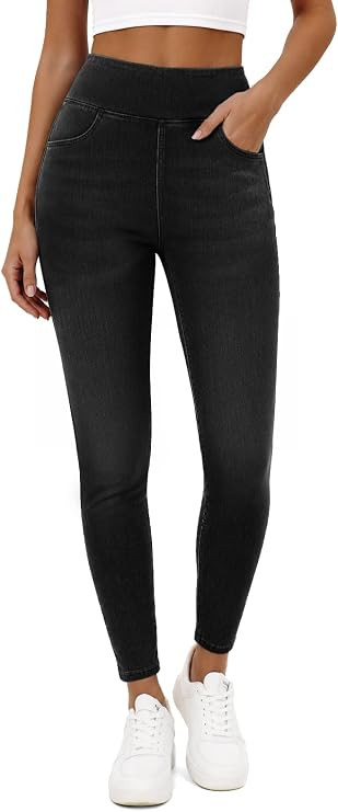COPYLEAF Stretchy Jeans for Women with Pockets High Waisted Skinny Jeggings | Stretchy Jeans with... | Amazon (US)