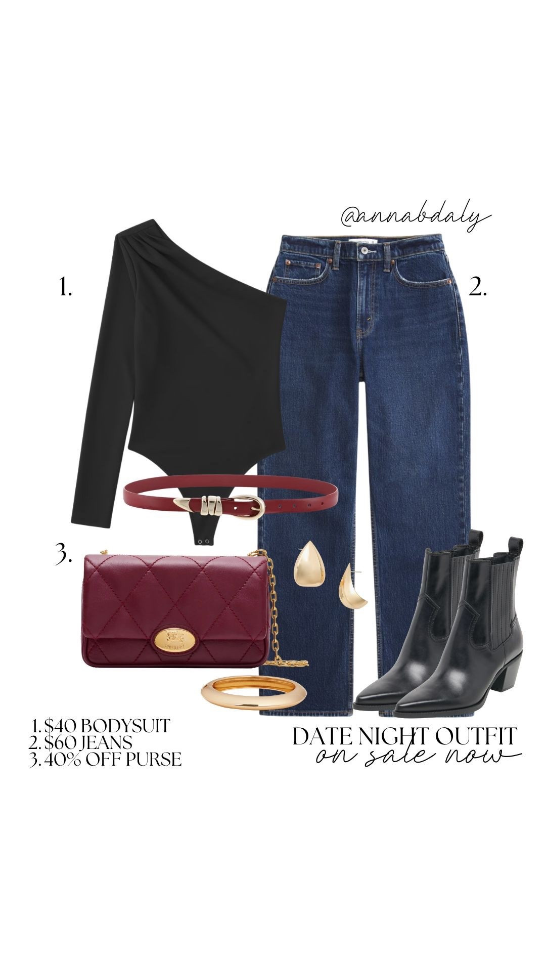 Date night outfit inspo - on sale - dark wash denim - fall fashion - trendy style - burgundy accessories 

#LTKSaleAlert #LTKSeasonal #LTKStyleTip