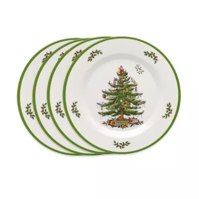 Spode® Christmas Tree Melamine Salad Plates (Set of 4) | Bed Bath & Beyond