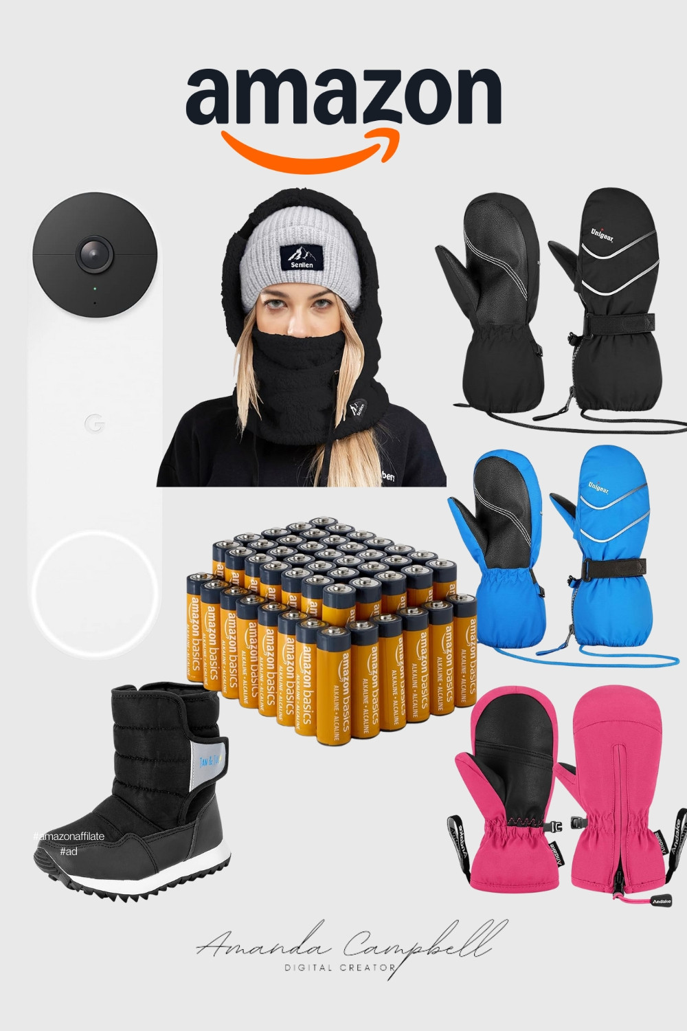 Amazon Winter Must-Haves ❄️🔥

Winter mode: ON. These Amazon finds are saving me from freezing temps — practical, cozy, and mom-approved 🫶

🧤 Waterproof mittens that actually stay on
🧢 Warmest hat + neck set (no more cold school drop-offs!)
🔋 Amazon Basics batteries because everything needs them this time of year
👢 Toddler snow boots that are easy to put on and actually warm
📷 Bonus: Our Google Nest cam = peace of mind all season

Everything linked in my Amazon Storefront + LTK — under Winter Essentials. Tap to shop before the next cold front hits 🩵

#AmazonFinds #WinterEssentials #LTKSeasonal #AmazonCanada #LTKfamily #LTKhome #MomLifeMustHaves #ColdWeatherGear #AmazonFavorites #LTKsalealert #AmazonWinter 

 