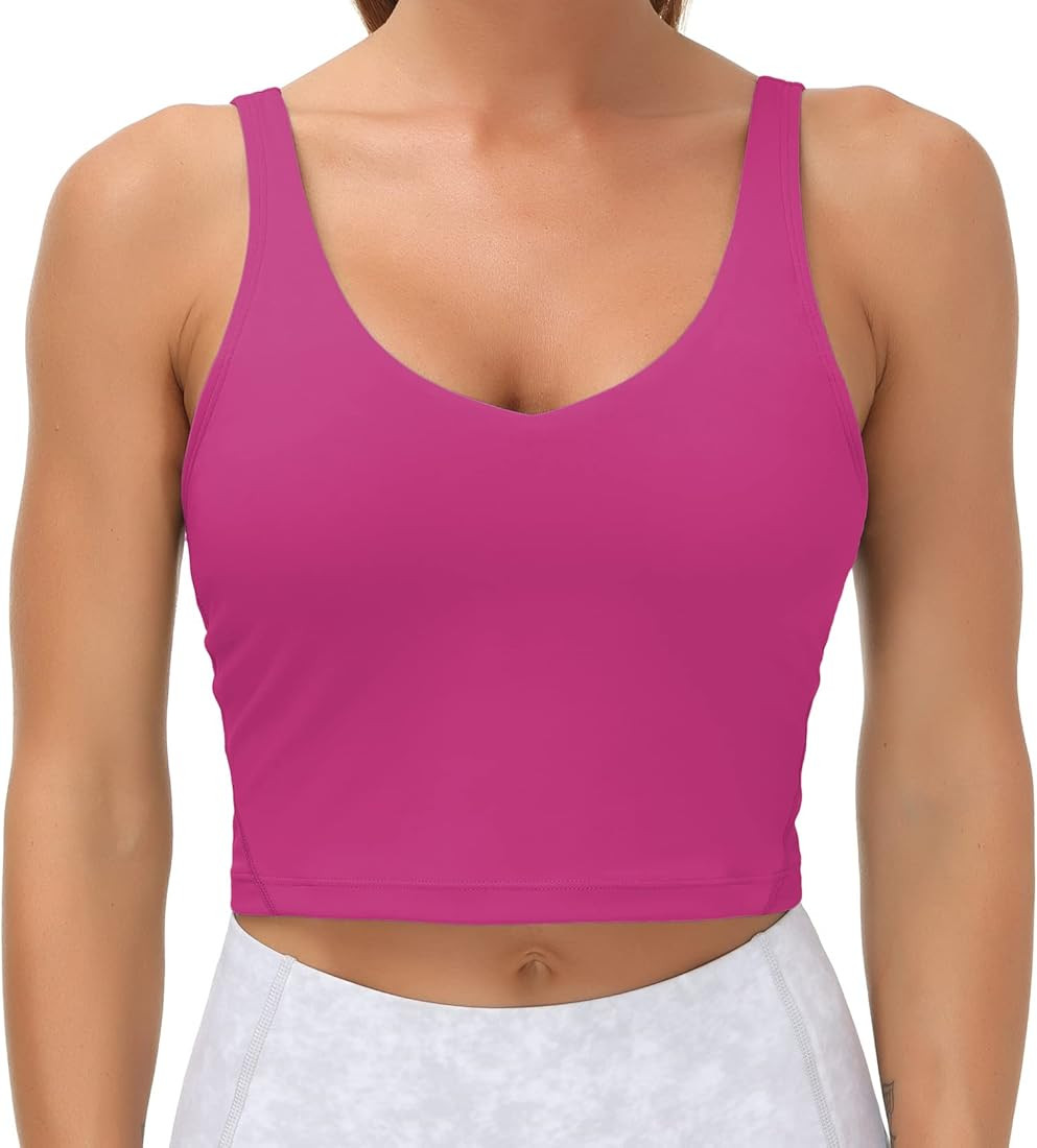 THE GYM PEOPLE Womens' Sports Bra Longline Wirefree Padded with Medium Support | Amazon (US)
