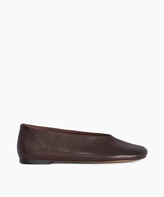 Highway Brown, Leather Ballet Flats | Dune London | Dune (EU)